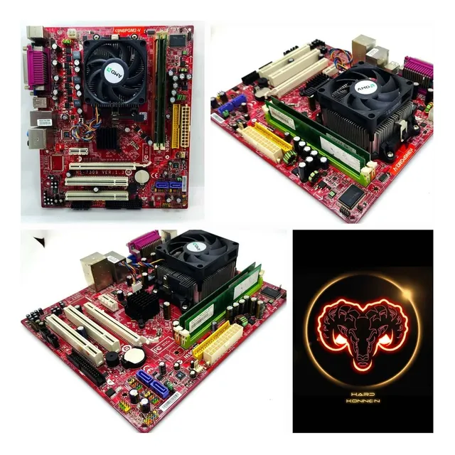 Combo Mother + Micro + Ram Msi K9n6pgm-v Socket Am2+ Ddr2