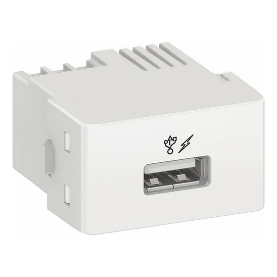 Tomada Usb Carregador 1a Bivolt Branco Borne Parafuso Lunare