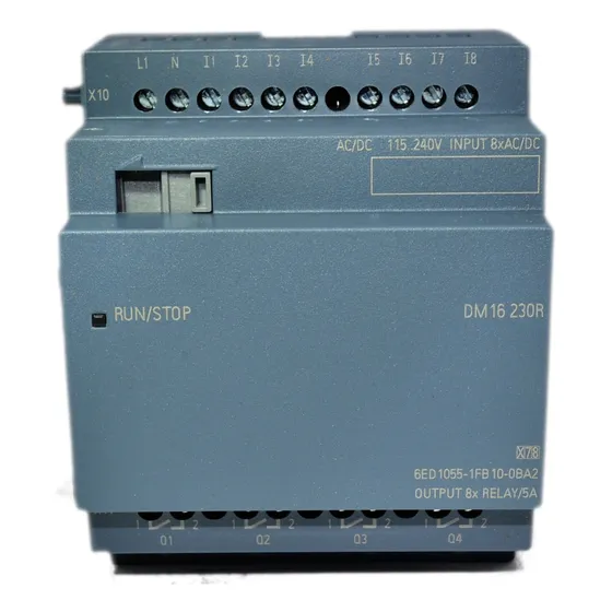 Siemens Logo! Dm16 230r 4 Te, 8 Di/8 Do - 6ed1055-1fb10-0ba 