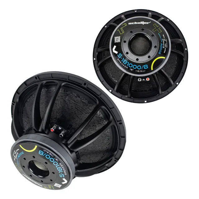 Bocina 18 Pulgadas Schalter 1000w 8ohms Subwoofer 125oz Color Negro
