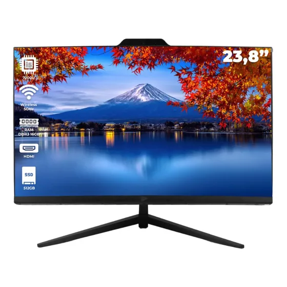 All In One Computador Led 23,8'' 8gb Ddr4 I5 7200u Win11 Pro
