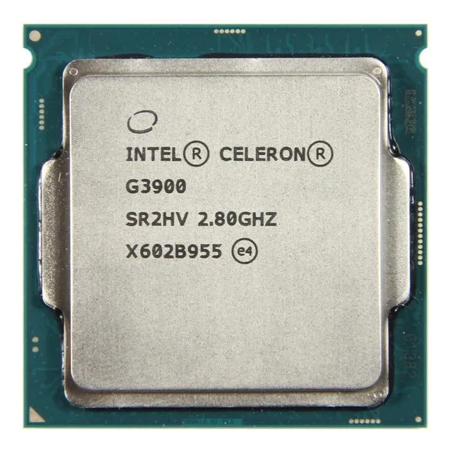 Procesador gamer Intel Celeron G3900 CM8066201928610 de 2 núcleos y 2.8GHz de frecuencia con gráfica integrada