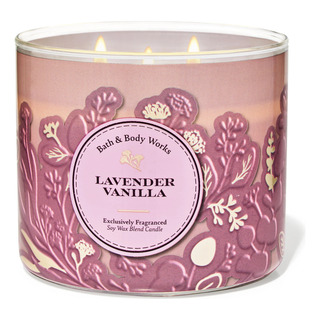 Vela Bath & Body Works 3 Wick Candle Lavender Vanilla Vela Bath & Body Works 3 Wick Candle Lavender Vanilla