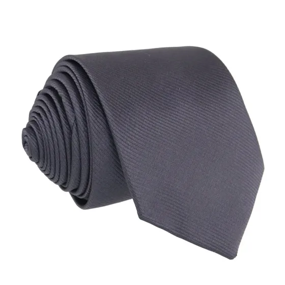 Gravata Masculina Premium Tradicional Padrinhos Casamento Noivos Semi Slim Várias Cores Cinza Chumbo