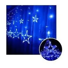 Luces Cascada Estrella Azul Led Blue Luz Navidad Caracas 