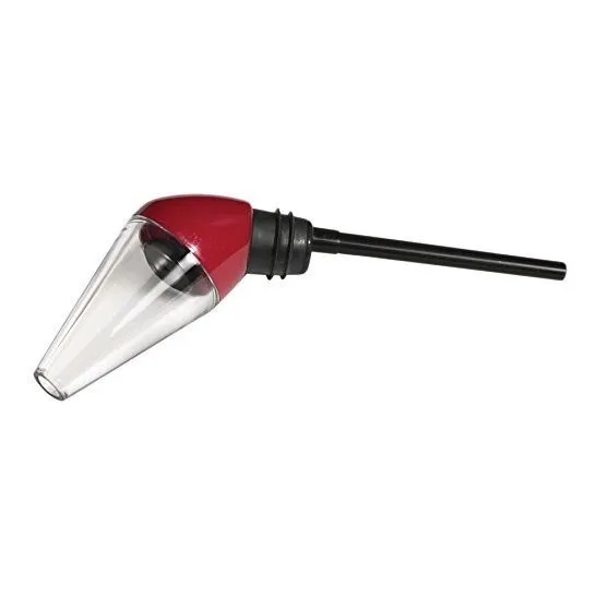 Metrokane Houdini Aerating Pourer Rojo Metalico