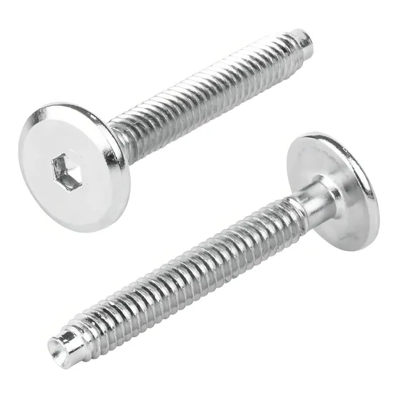 Tornillo Conector Union Niquelado Muebles 4.5cm X 1/4 10 Piezas