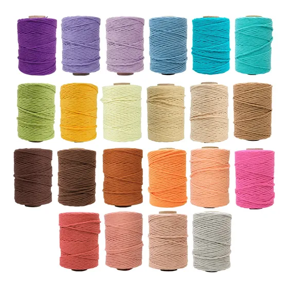 Hilo De Algodon Colores Macrame 3.5mm Mejor Calidad 100 Mts