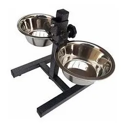 Comedero Doble Para Perros Altura Ajustable, 5 Litros