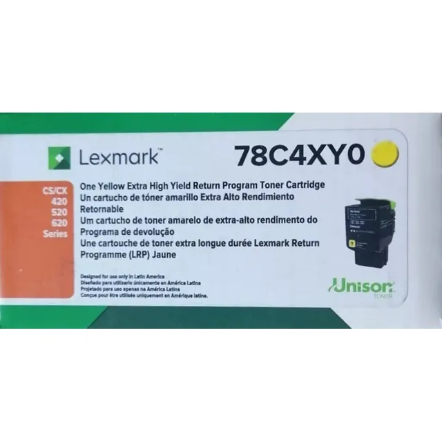 Toner Lexmark 78c4xy0 Cs420 Cs520 Cs620 Cx420 Cx520 Cx620 Tinta Amarillo