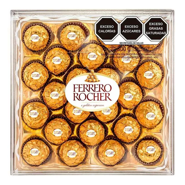 Ferrero Rocher Chocolates Con Avellanas 24 Piezas 300 Gramos