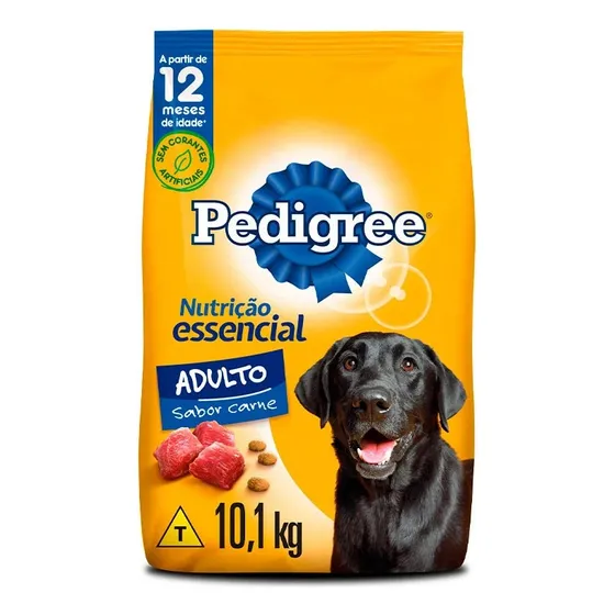 Ração Pedigree Nutrição Essencial Carne Cães Adultos 10,1kg