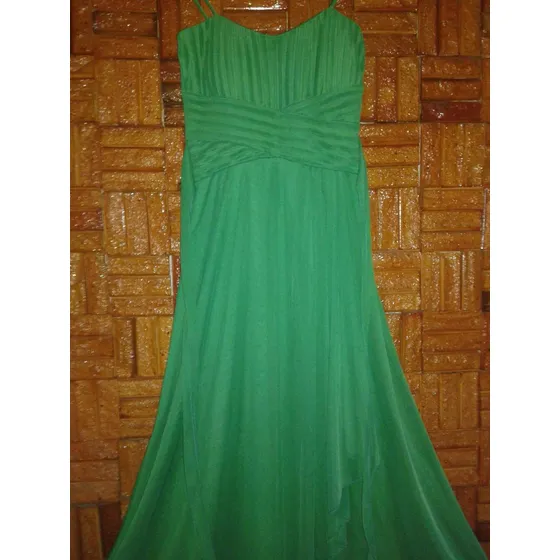 Vestido Largo Para Fiestas (verde Esmeralda) Talla M