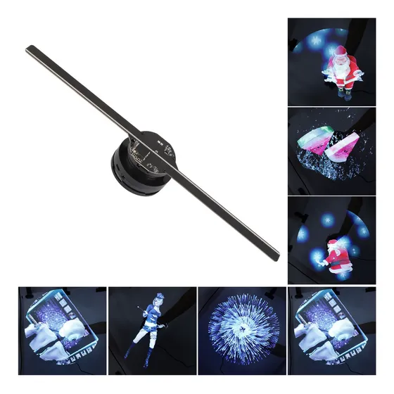 Marhynchus Wifi Proyector Holográfico Ventilador 3d Holograma 224pc Led Proyección Holográfica para Publicidad Cosplay Publicidad de Efectos