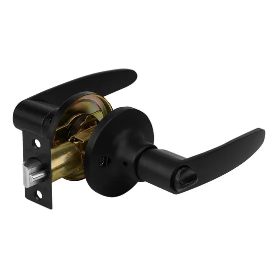 Cerradura Con Manija Hermex Para Recamara Negro Mate Cema-6r