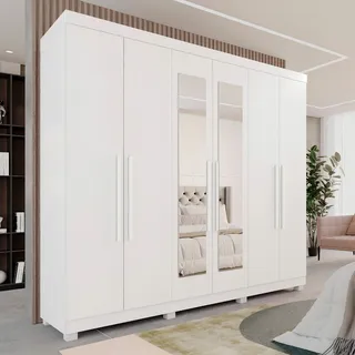 Guarda-roupa Casal 6 Portas 3 Gavetas Com Espelho Com Ibwt Guarda-roupa Casal 6 Portas 3 Gavetas Com Espelho Com Ibwt