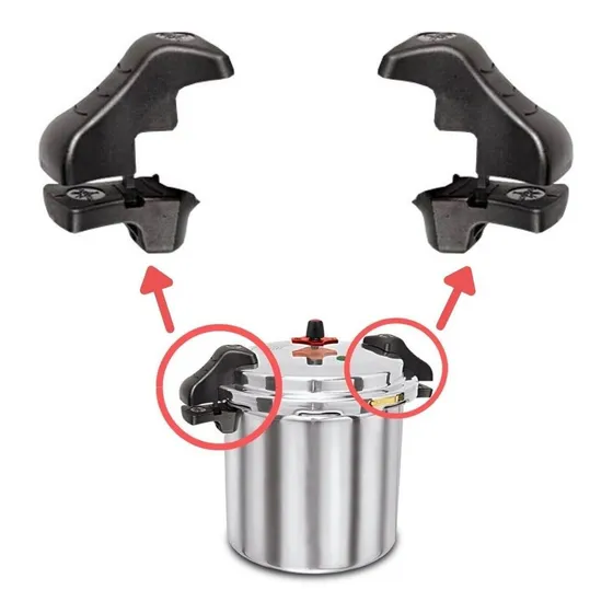 Kit 4 Pc Alça Tampa E Corpo Panela Pressão Fulgor 12/15/20 L Cor Preto
