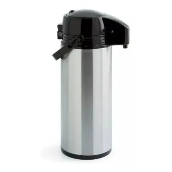 Termo Para Cafe Cromado De 1.9 Lts De Acero Inoxidable