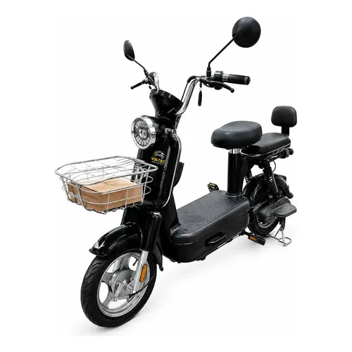 Bicicleta Elétrica Two Dogs 500W 48V Com Cesto Luzes Preto