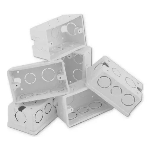 Cajetines 4x2 Pvc Blanco Pack 6pcs