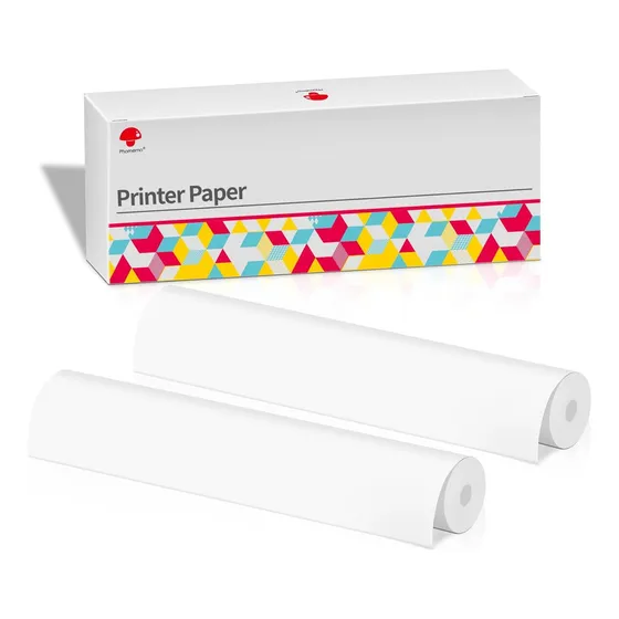 Papel Térmico Para Impresora Portátil Phomemo M832, 2 Rollos Color Blanco