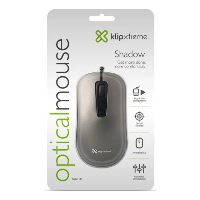 Mouse Alámbrico Óptico Klipxtreme Kmo111 1000 Dpi Usb