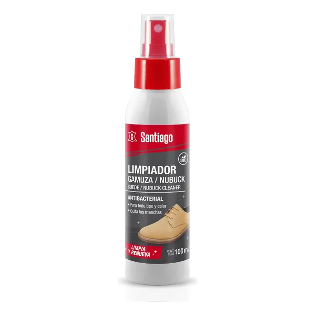 Limpiador Santiago Para Zapato Gamuza Envase 100 Ml