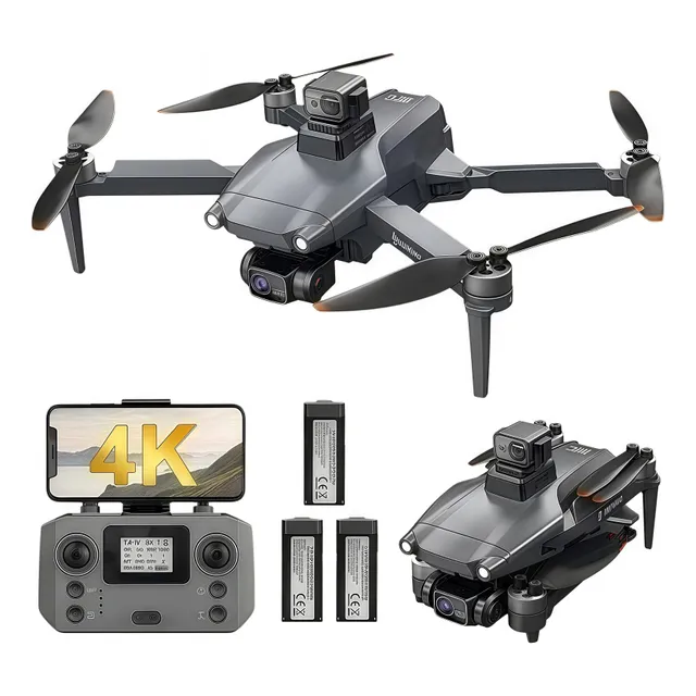 L600promax Dron Con 2 Cámaras Hd 8k, Gps Wifi, 3 Baterías