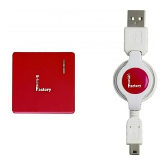 Sb 2.0 Cable Retractil 4 Puerto Color Rojo