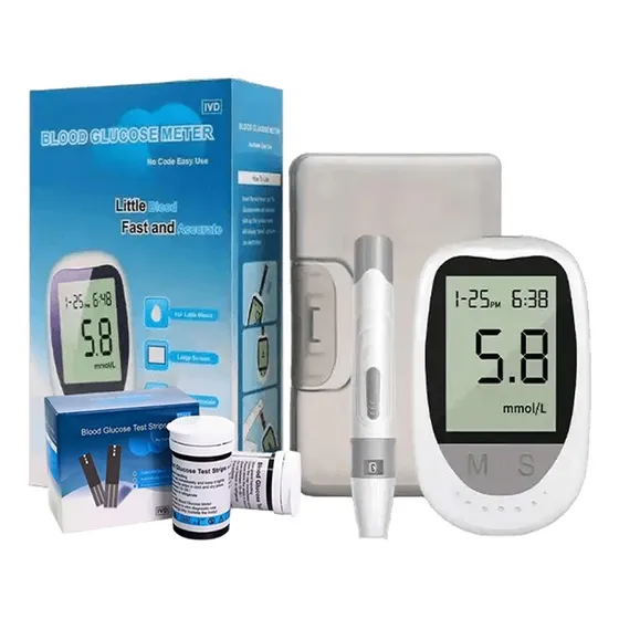 Glucómetro Kit Completo Mas 50 Tiras Y 50 Lancetas