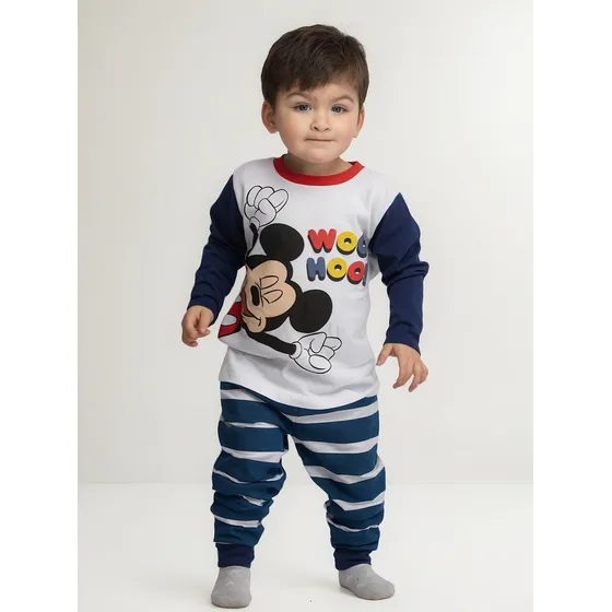 Pijama Niño Mickey Woo Hoo Blanco Disney