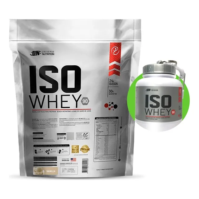 Proteina Iso Whey 5kg Vainilla Un + Porta Proteina