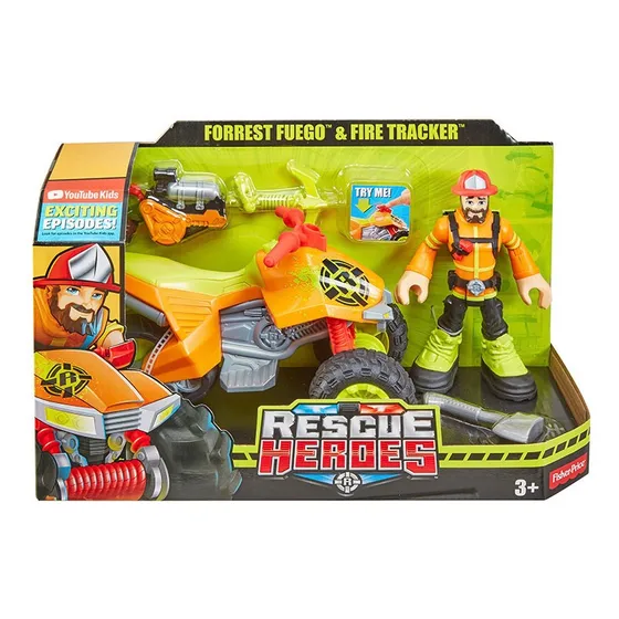 Figura Acción Rescue Heroes Fisher Price Vehículo Juguete