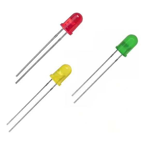 Kit 45 Leds Vermelho Verde Amarelo 5mm - 15 Unid. De Cada 3V