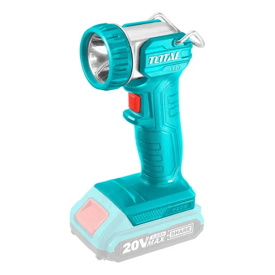 Linterna Lámpara Inalámbrica 20v 270 Lúmenes Total Linterna Pantone 322c Luz Blanco