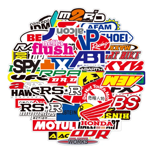 Motocross Modified Racing 100 Calcomanias Stickers Contra