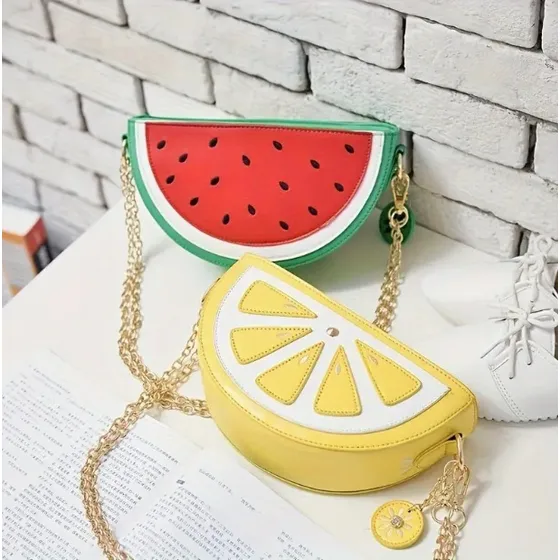 Carteras Cruzadas En Forma De Patilla Y Limon