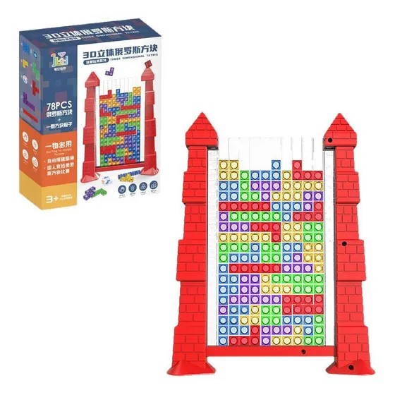 .. Juguetes Educativos Tridimensionales Tetris Rojos