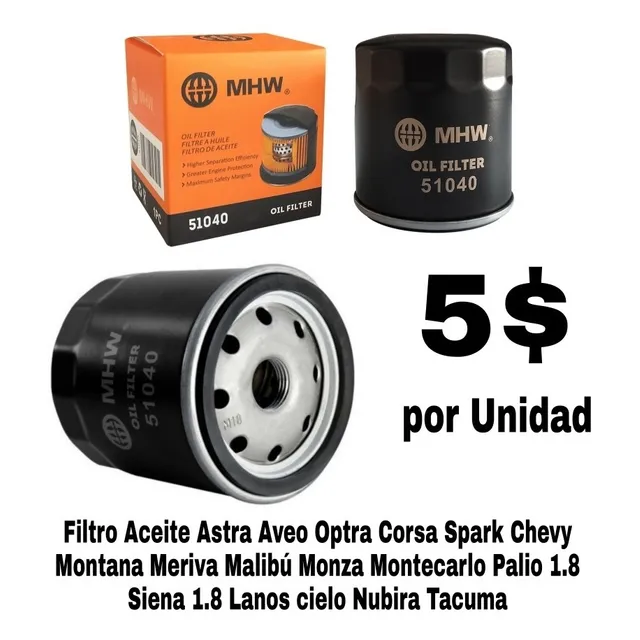 Filtro Aceite Daewoo Lanos Cielo Espero Nubira Racer Tacoma