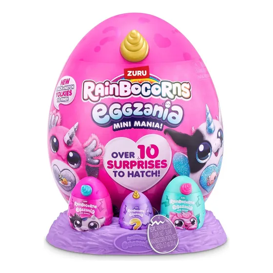 Rainbocorns Mini Eggzania Peluche Huevo +10 Sorpresas Zuru