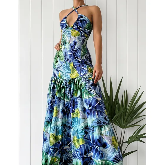 Vestido Copas Amarrar Atras Cruzado En Promocion(w267)