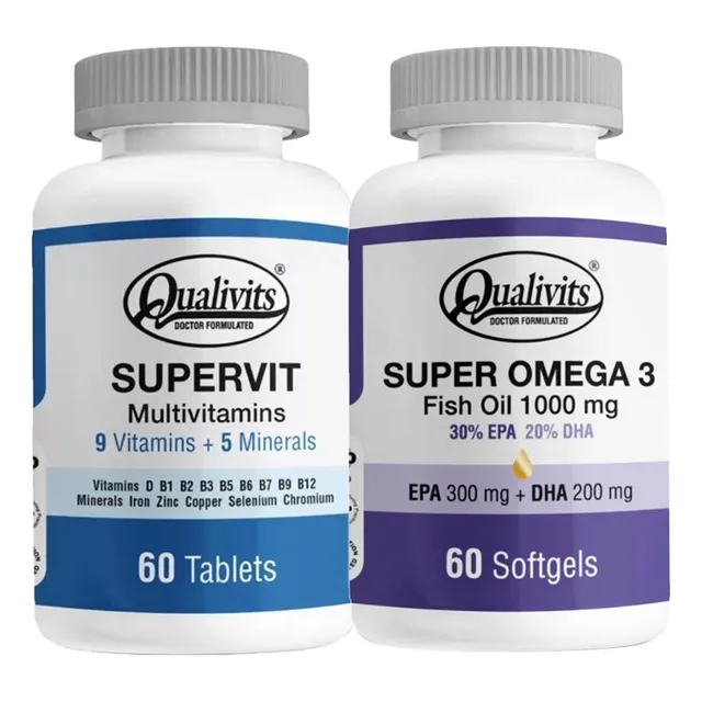 Super Omega 3 60 Cáps. + Multivitamínico Supervit Qualivits