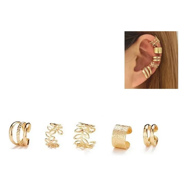 Pendientes Aretes Clip Orejas  Piercings Vintage X 5unds