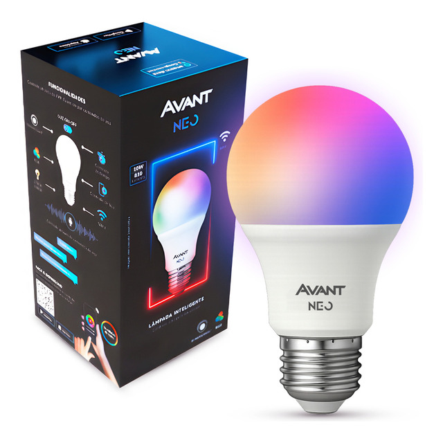 Lampada Led Pera Smart Inteligente Wi Fi Alexa Google 10w Rgb 2700k/6500k Branco Quente/ne... Lampada Led Pera Smart Inteligente Wi Fi Alexa Google 10w Rgb 2700k/6500k Branco Quente/ne...