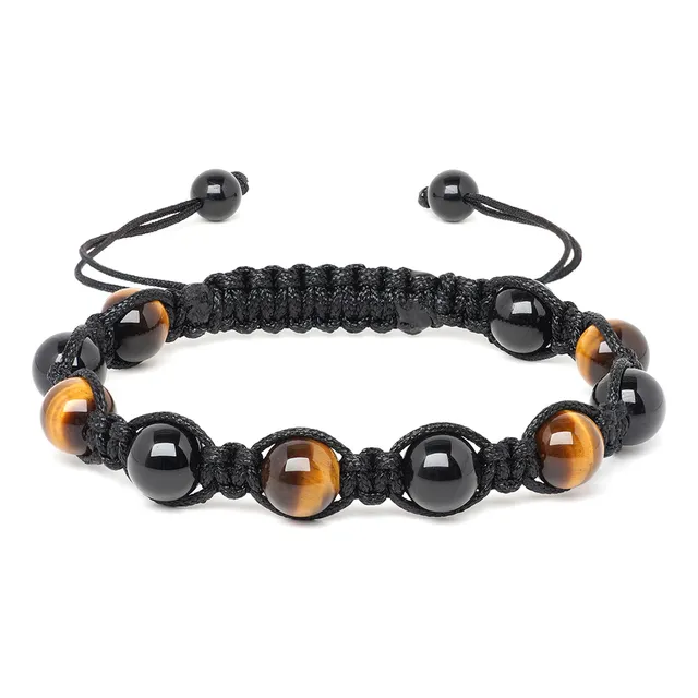 Pulsera Ojo De Tigre Y Turmalina Negra Proteccion Y Energia