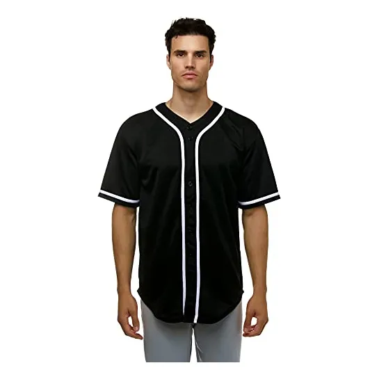 Jc Distro Hombres Botón Corto De Piel Down Baseball Cwsjw