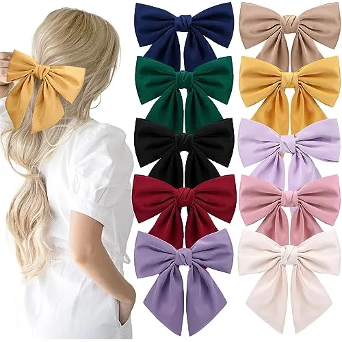 10 Pcs Tazones De Pelo Grande Para Las Mujeres Niñas, Rbm5k