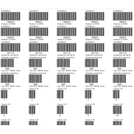 1000 Codigos De Barra Programa Generador Etiquetas