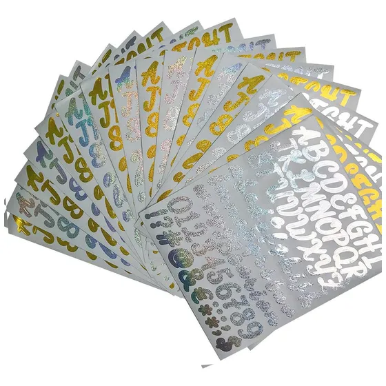 16 Etiquetas Colorido Alfabeto Numero Calcomanías Diy