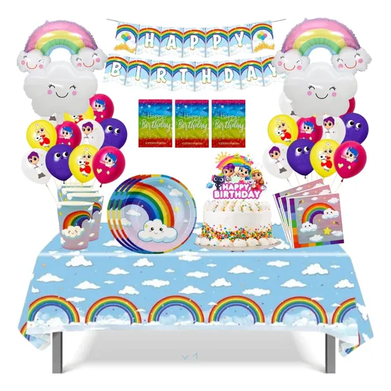 Set Decoracion Globos Cotillon Diseños Infantiles Variados